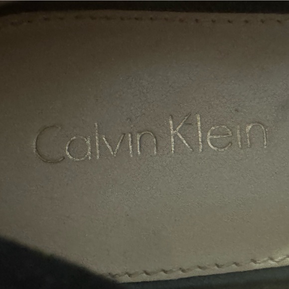 Calvin Klein Pointed Black Lace-Up Flats - Picture 2 of 4